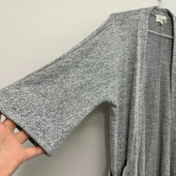 Wilfred Free Zlata Sweater Open-Front Cardigan with Pockets Grey Women's XXS - Picture 4 of 13